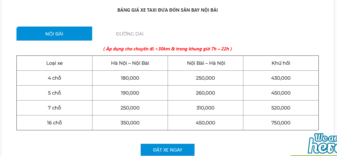 hướng dẫn đặt xe